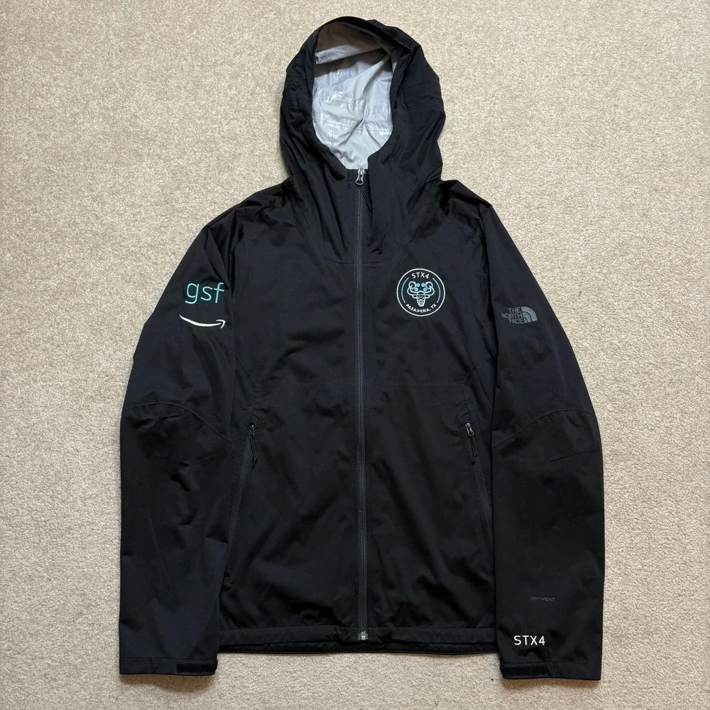 The North Face DryVent Jacket Mens Medium Black Hooded Rain Shell Amazon STX4